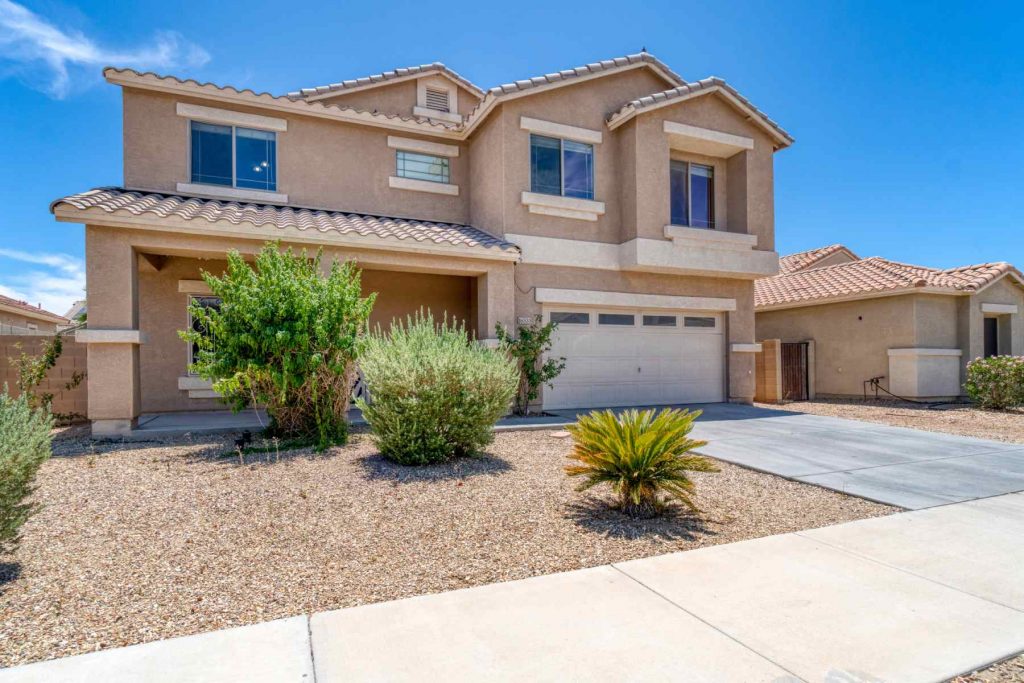 Modern-Two-Story-Stucco-Home-with-Desert-Landscaping